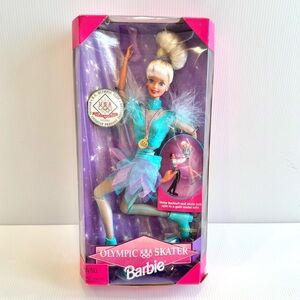 🩷NIB. Barbie Olympic Skater Doll in Teal  Outfit